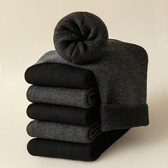 5 Pairs Winter Casual Warm Mid calf Socks