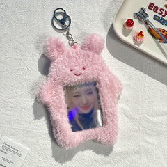 Cartoon Plush Photocard Holder ID Card Cover Protective Case