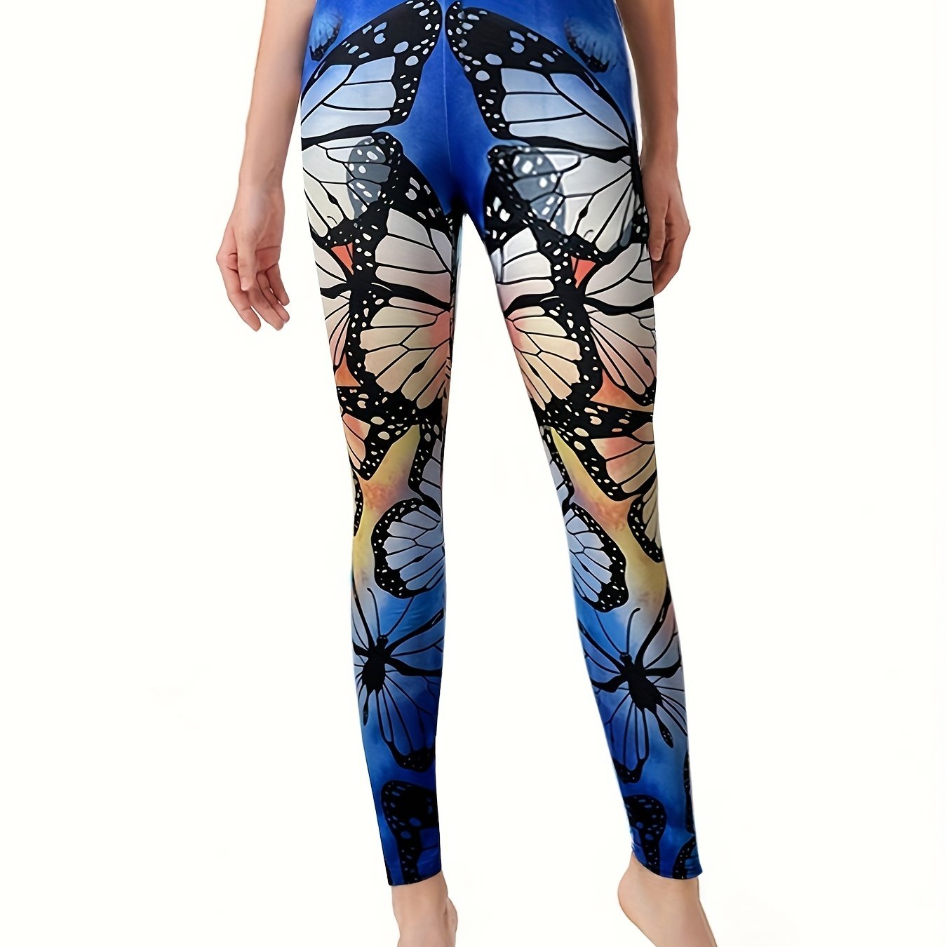 Butterfly Print Workout Yoga Tight Pants Fitness Leggings