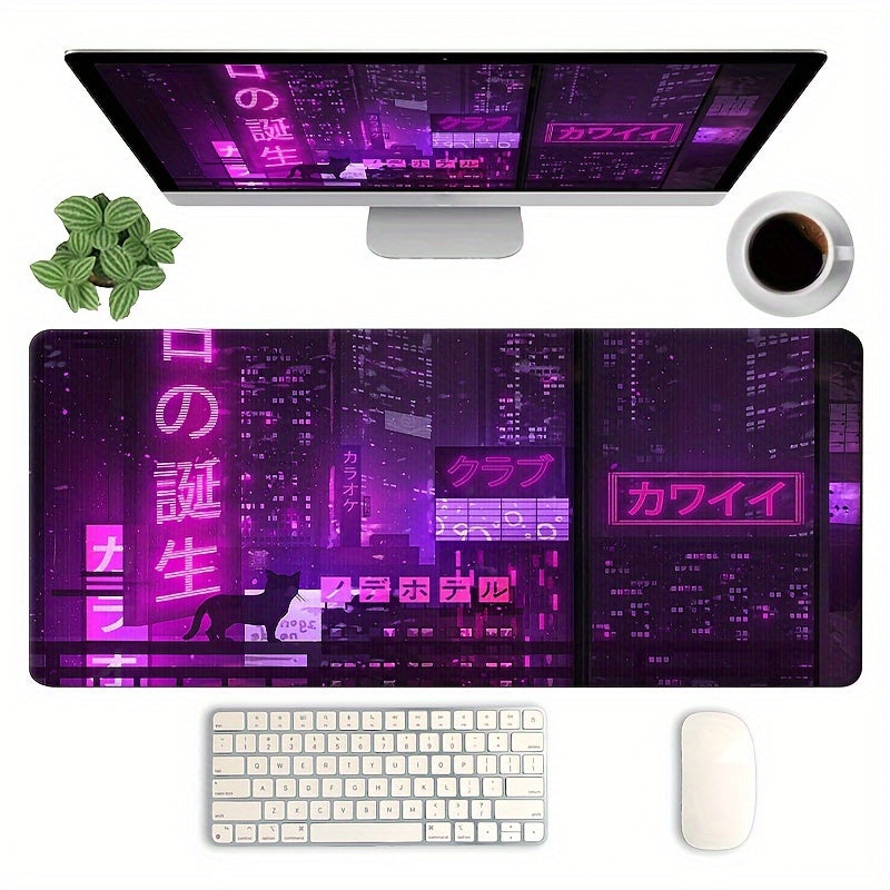 Extended Gaming Mouse Pad Non Slip Rubber Base Waterproof Desk Pad for Work