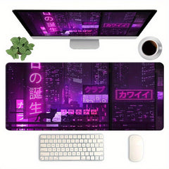 Extended Gaming Mouse Pad Non Slip Rubber Base Waterproof Desk Pad for Work