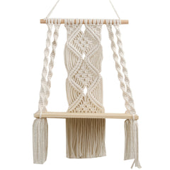Boho Macrame Wall Shelf Tassel Woven Shelf