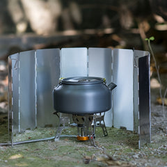 Foldable Gas Stove Windshield 10 12 Plates Windproof Screen