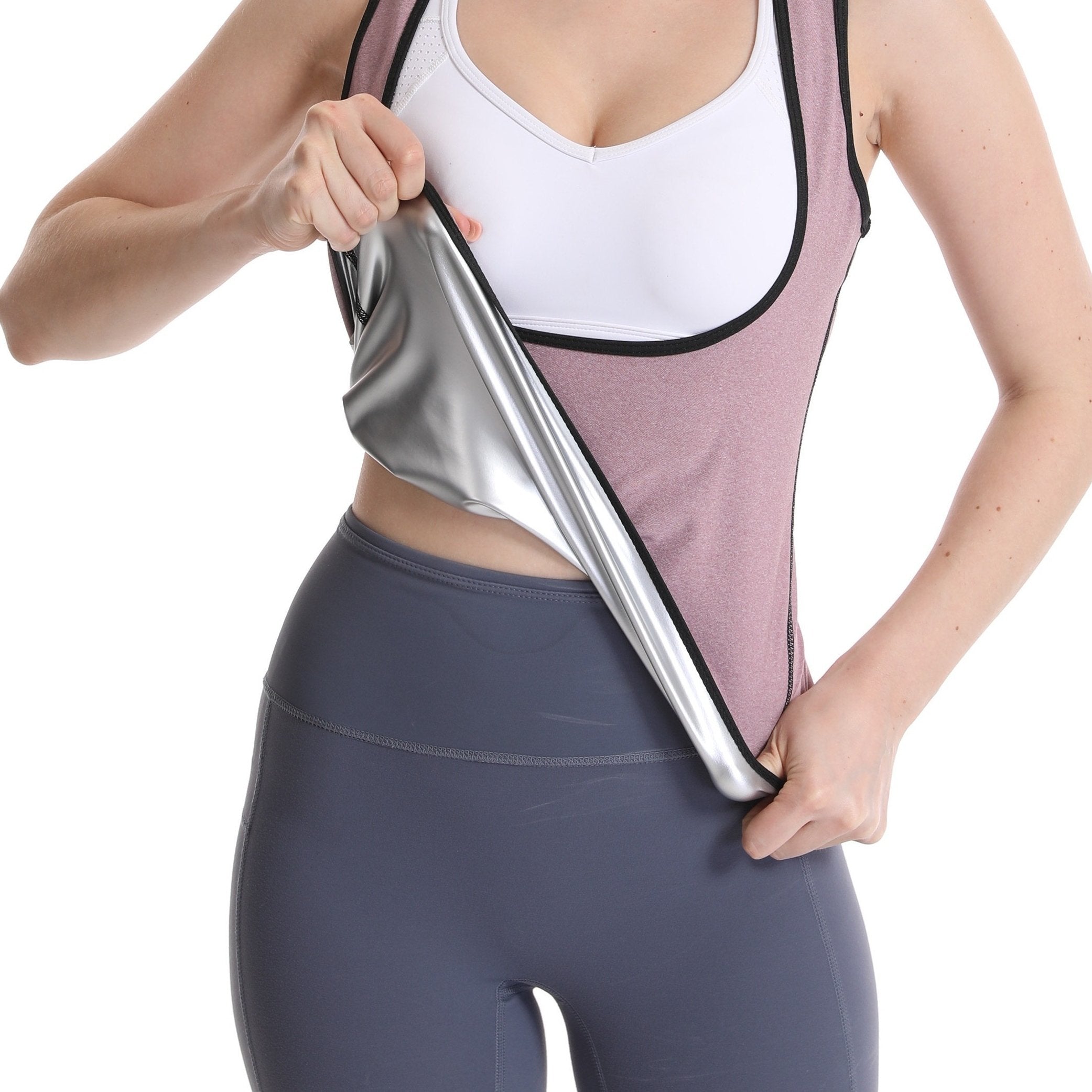Tummy Control Bodycon Tops Compression Slimming Open Bust Yoga Fitness Tank Top