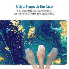 Marble Style Mouse Pad 80x29.97 cm Non-Slip Rubber Base Mousepad