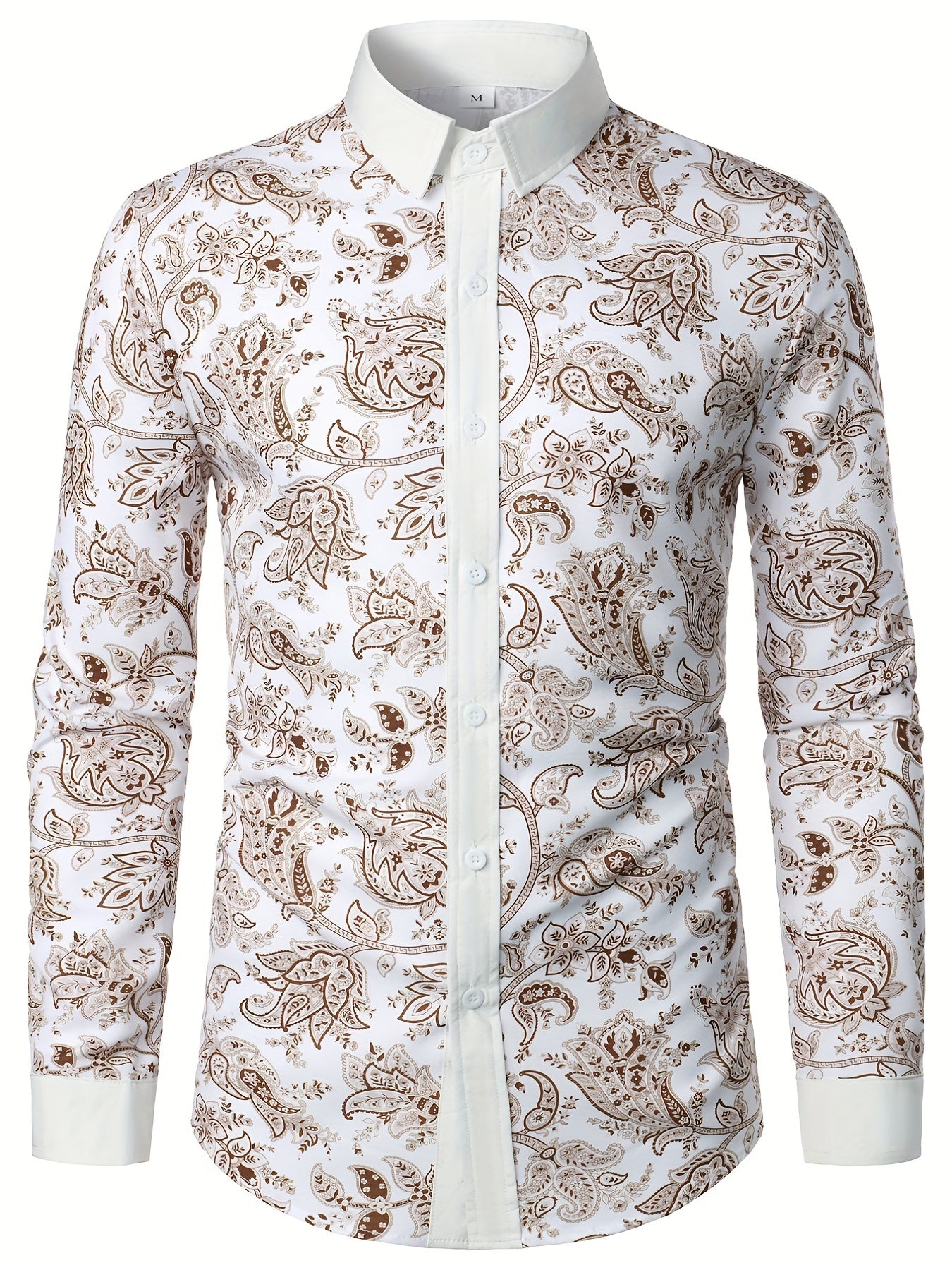Men's Paisley Casual Shirt Long Sleeves Regular Fit