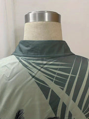 Coconut Tree Graphic Short Sleeve Shirt for Men
