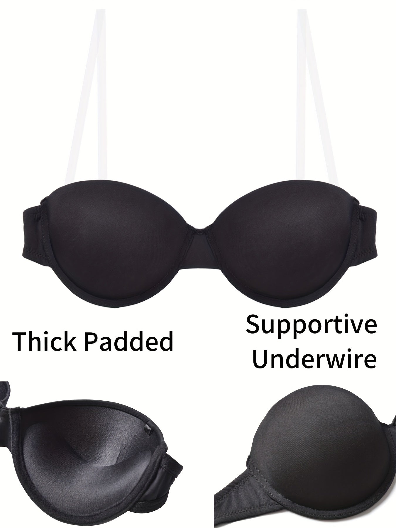 Strapless Push Up Bra Comfy & Breathable Women's Lingerie