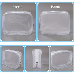 6 Pack Clear Toiletry Carry Pouch Portable Waterproof Cosmetic Bag
