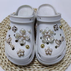 14pcs Pearl Flower Shoe Buckles Jewelry Shoe Accessories For Birthday Gift