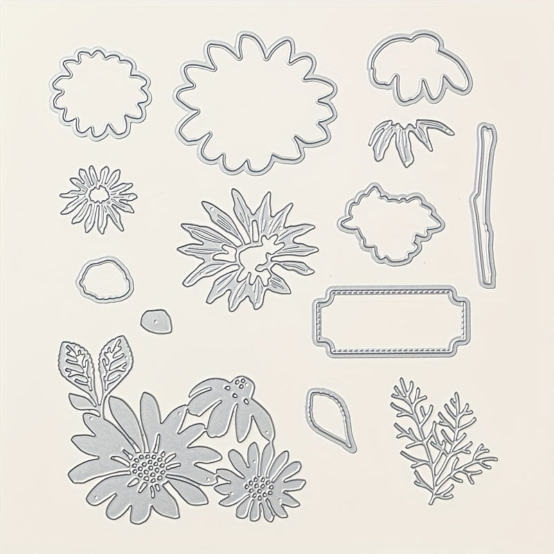 Cheerful Daisies Clear Stamps & Metal Dies DIY Craft Scrapbooking
