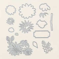 Cheerful Daisies Clear Stamps & Metal Dies DIY Craft Scrapbooking