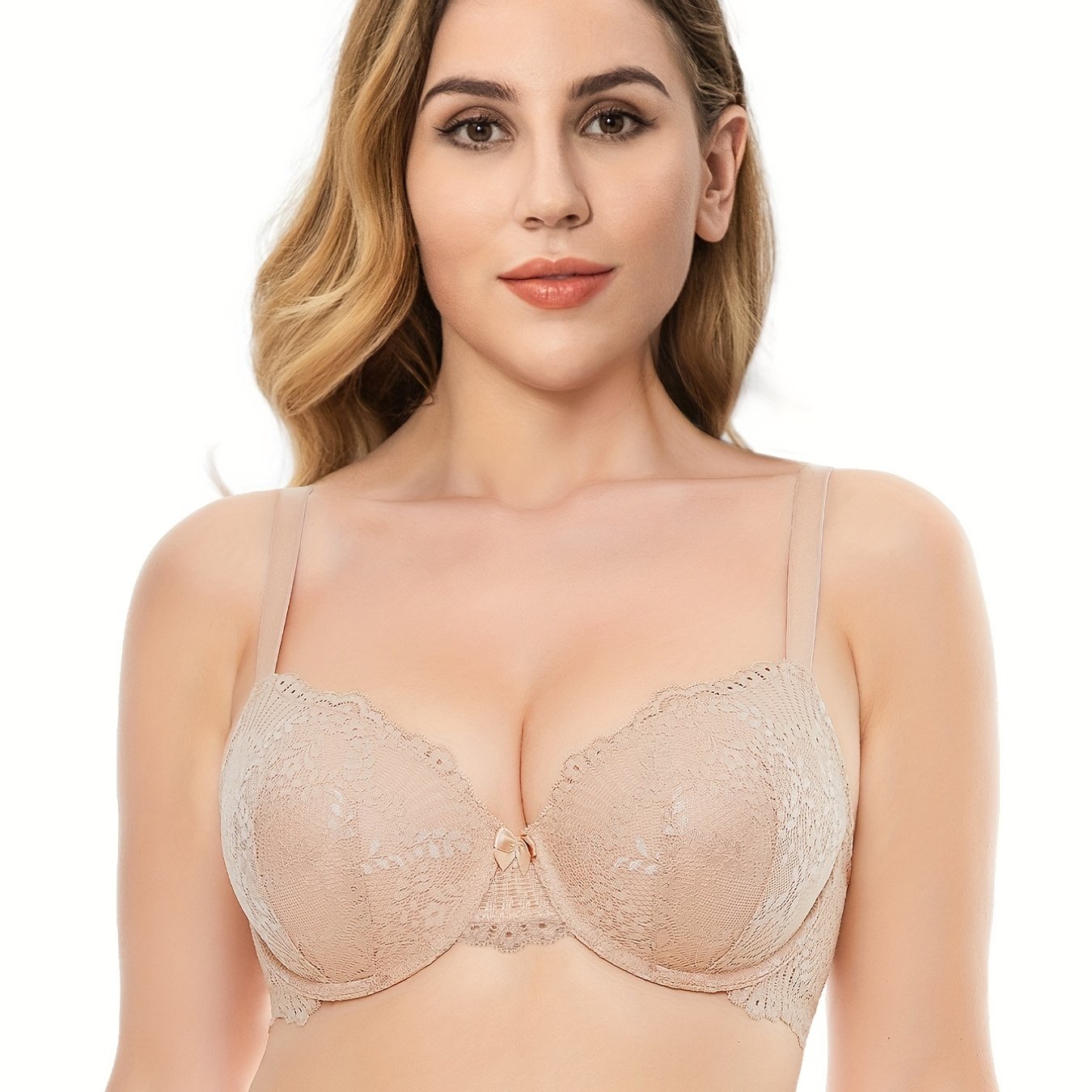 Women Push Up Bra Lace Padded Brassiere Plunge Underwire Lift Up Bras