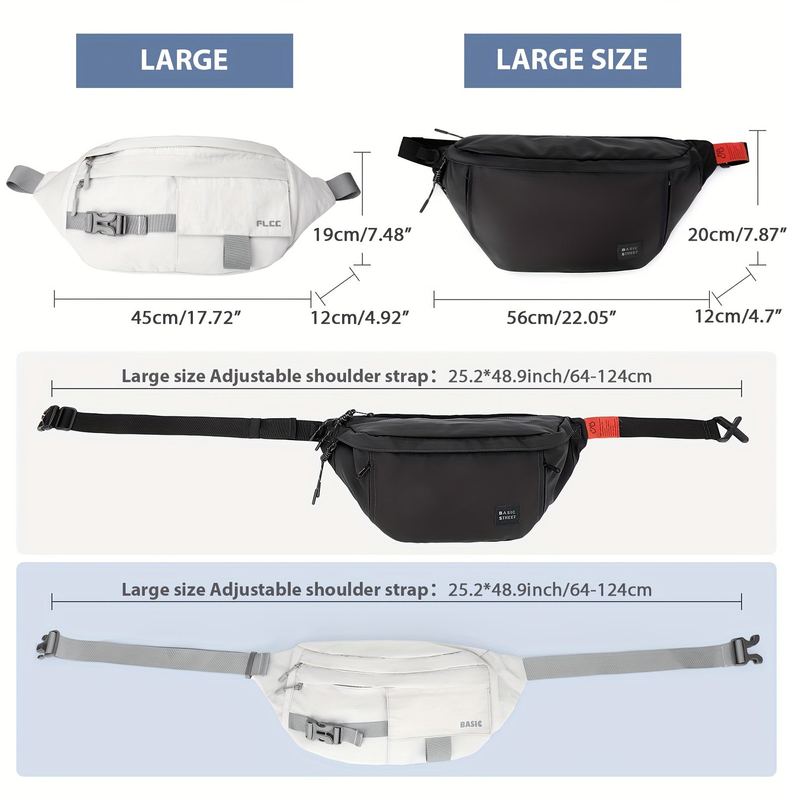 Waterproof Waist Bag Men's Women's Messenger Bag Sports Bag for Running