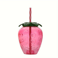 Fruit Shaped Cups with Lids and Straws for Summer Drinks