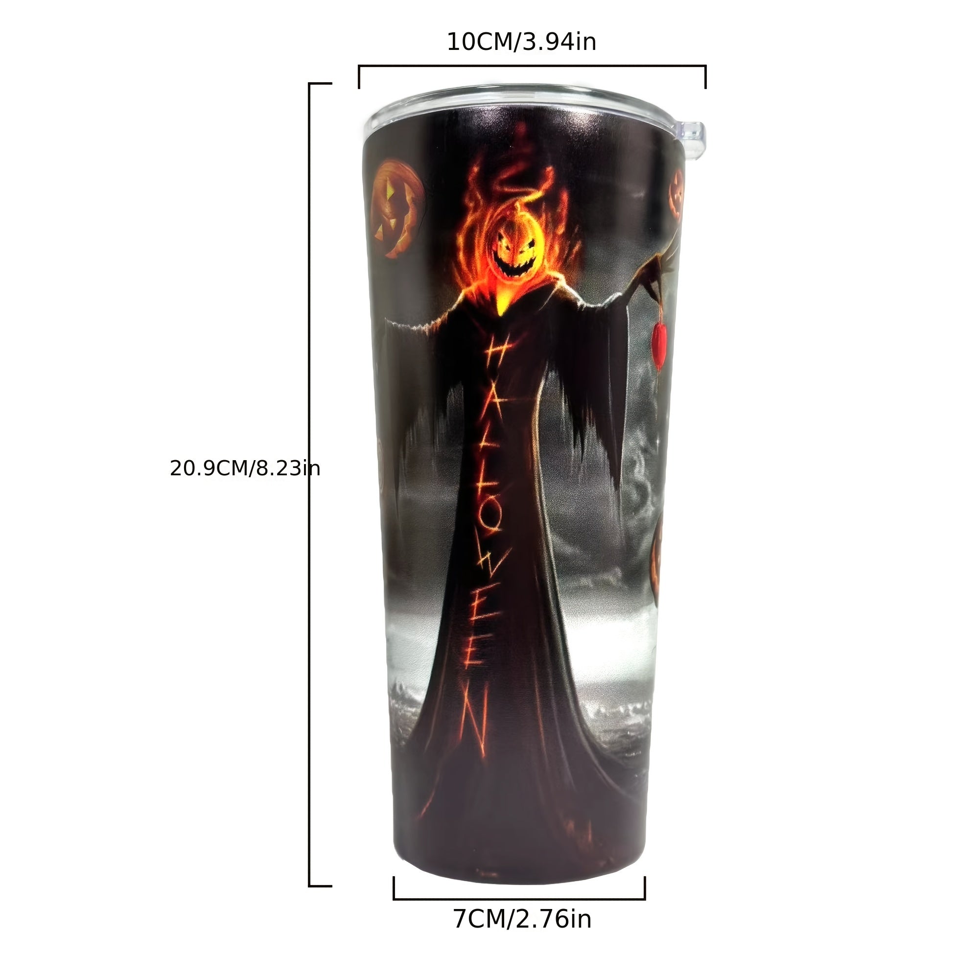 Halloween Tumbler With Lid 650ml 22oz Stainless Steel Thermal Water Cup