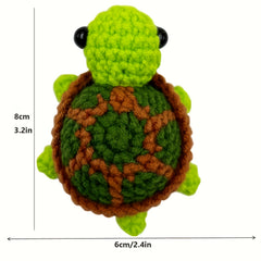 Crochet Sea Turtle Pocket Hug Token Mixed Fabric Inspirational Novelty Gift