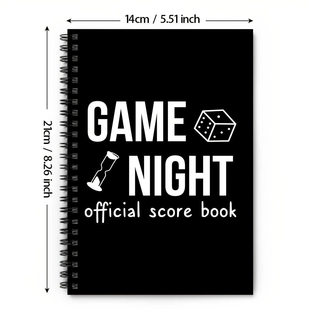 Spiral Game Night Score Book for Board Game Enthusiasts