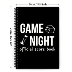 Spiral Game Night Score Book for Board Game Enthusiasts