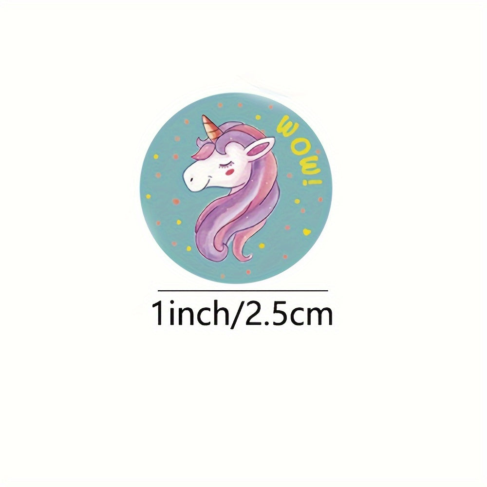 500pcs Cartoon Animal Unicorn Reward Sticker Teacher Encouragement Stationery