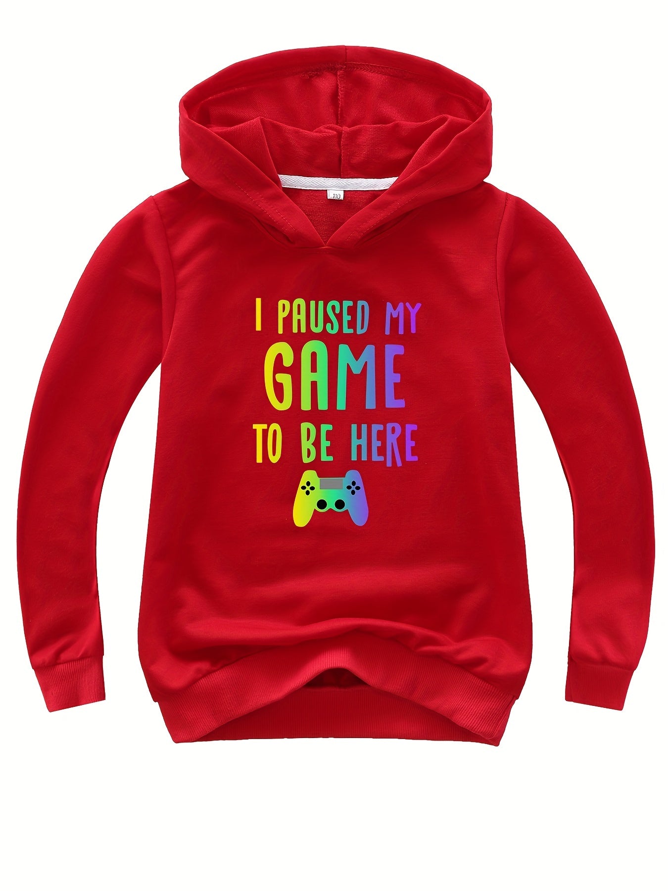 I PAUSED MY GAME TO BE HERE Boys Hooded Sweatshirt