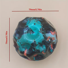 4PCS Camouflage Bouncy Ball Moon Shape Porous High Bouncing Space Ball