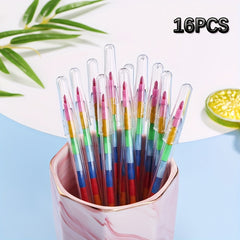 16pcs Colored Graffiti Crayons Back to School Supplies Kids Party Favors