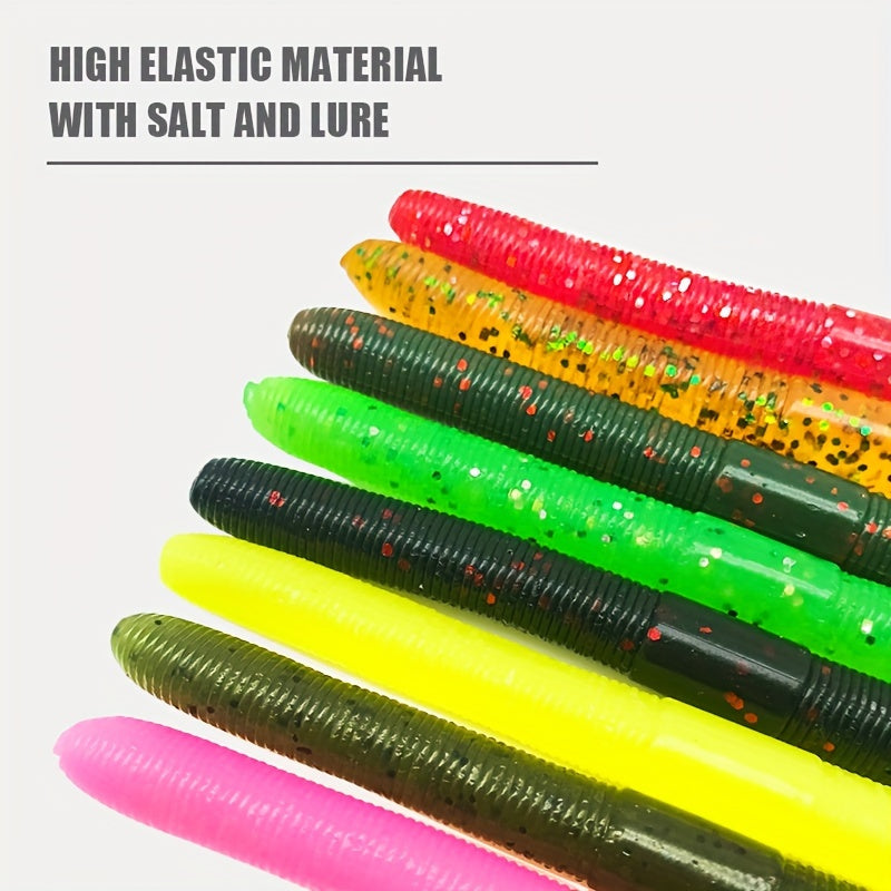 6pcs 5g Soft Bait Worm Fishing Lures Colorful Fishing Gear Accessories