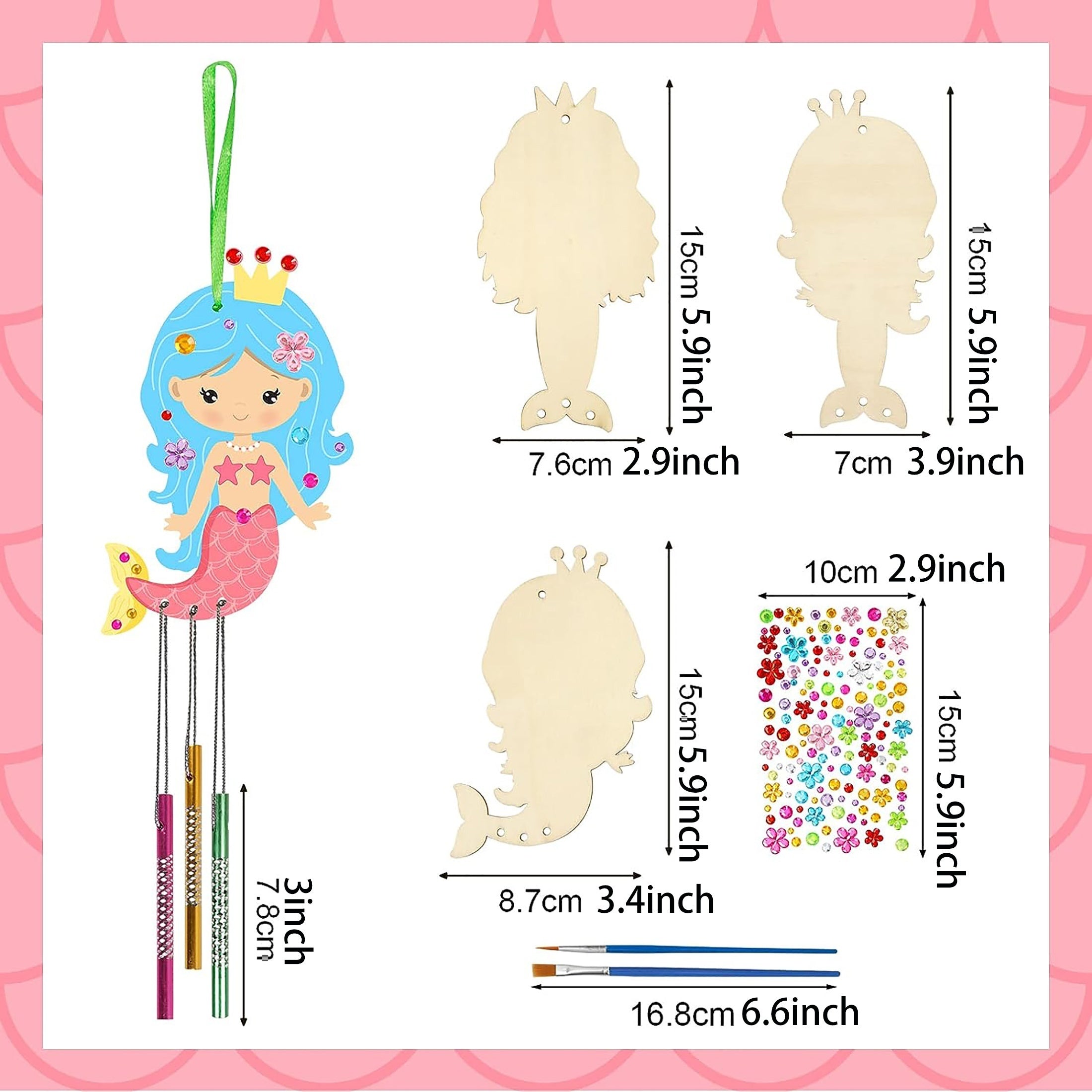 Mermaids Crafts For Kids DIY Wind Chime Kit