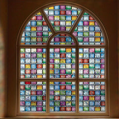 Colorful Mosaic Glass Window Sticker Privacy Protection Sunscreen UV Protection