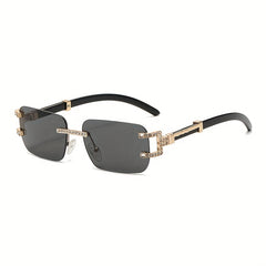 Men's Rimless Rhinestones Sunglasses for Sun Protection