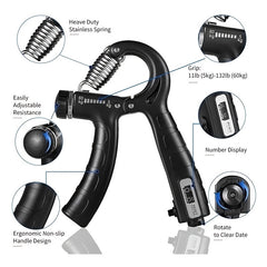 Adjustable Grip Strength Trainer 11 132Lb Forearm Strengthener Hand Squeezer