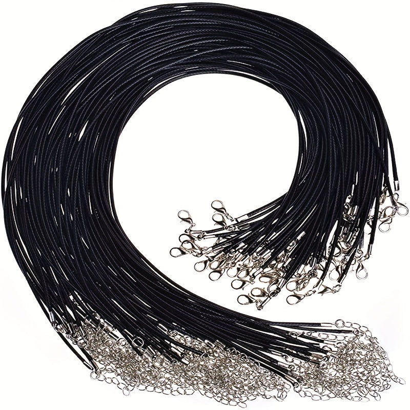 Bulk PU Leather String Necklace Rope DIY Jewelry Adjustable Braided Rope