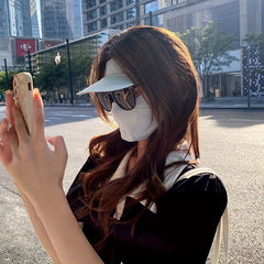 UV Protection Mask With Brim Ear Hook Full Cover Sunproof Mask