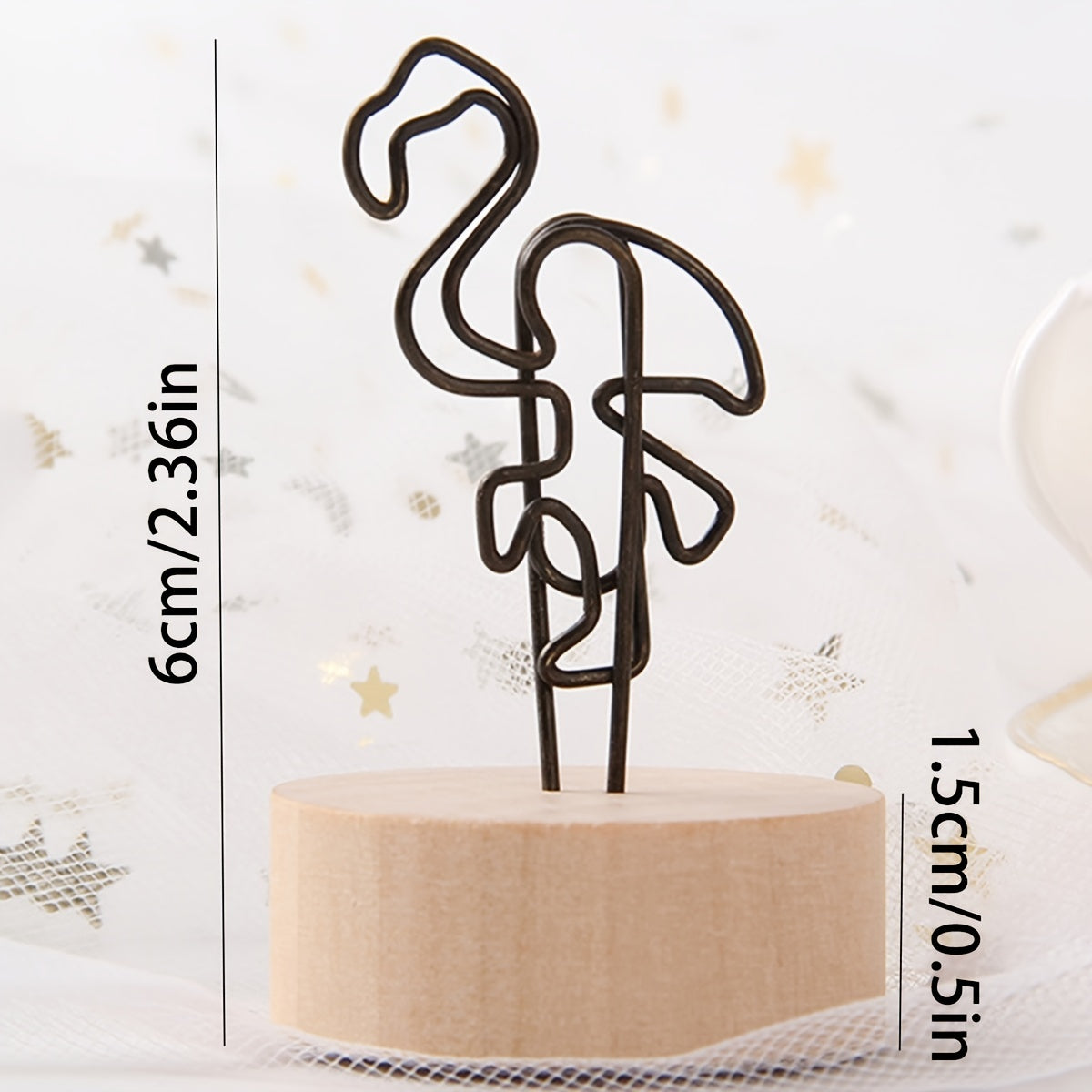 2pcs Retro Log Sticky Note Clip Photo Folder