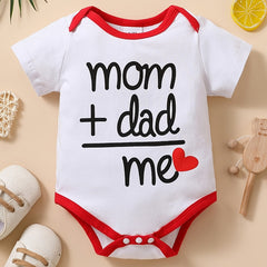 Baby Boys Casual Heart Print Romper For Summer