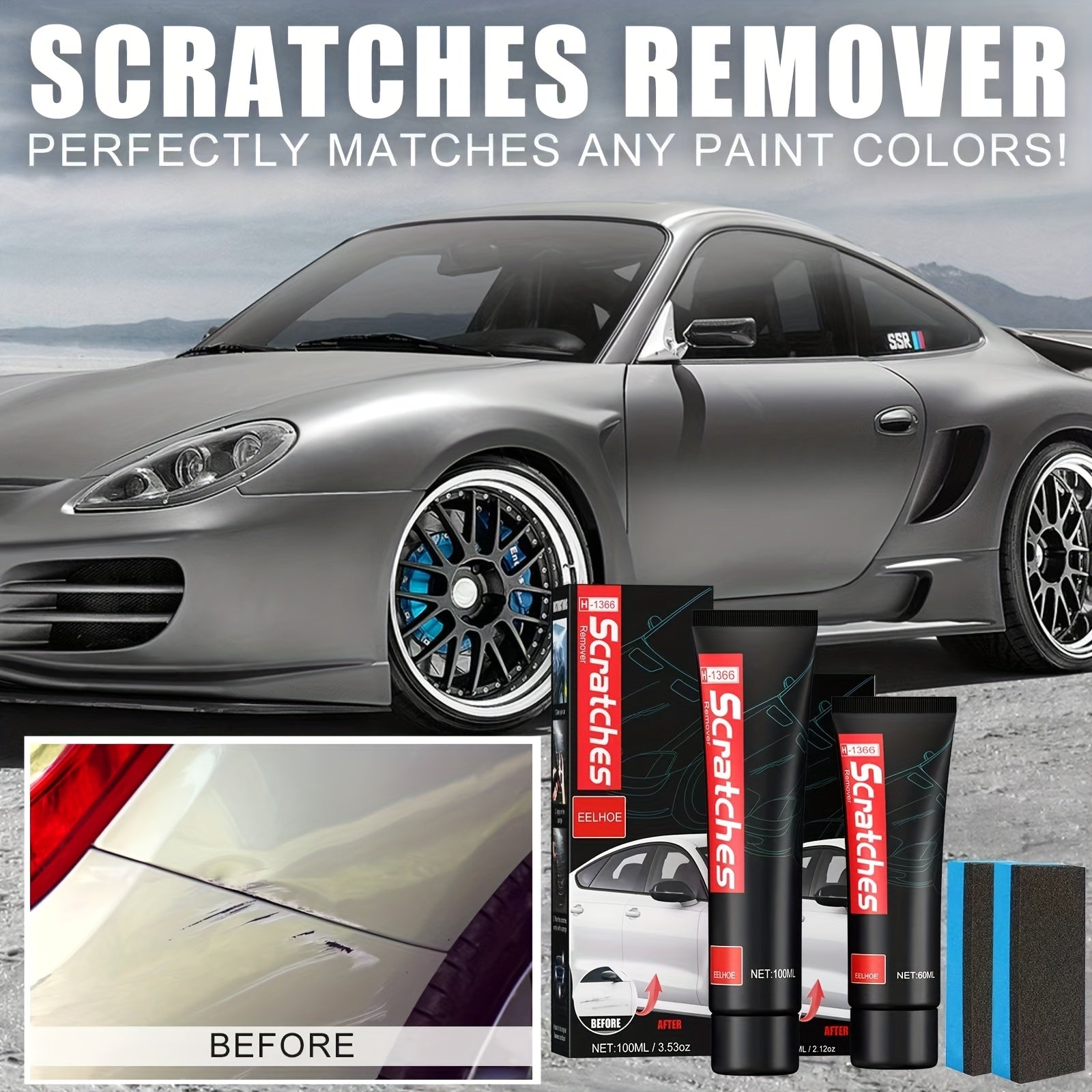 Car Scratch Polishing Paste - Paint Cleaning Decontamination Wax