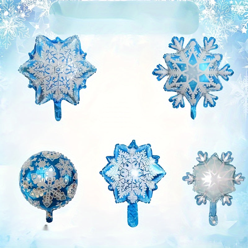 5pcs Large Snowflake Foil Balloons Christmas Party Decoration Gift
