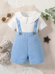 Baby Boy's 2pc Set Flip Collar Top & Pants