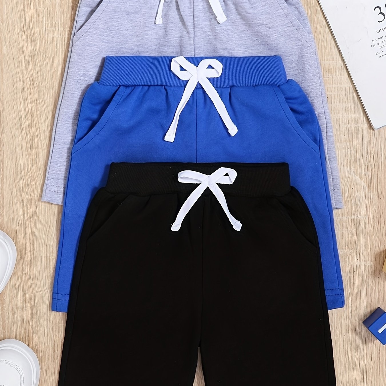 3pcs Boys Comfortable Creative Shorts for Summer
