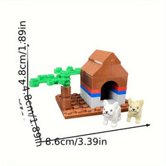 DIY Mini Dog House Building Blocks Toy Kit