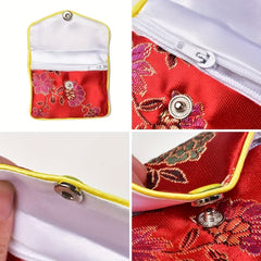 12pcs Jewelry Silk Purse Pouch Gift Bags Random Colors