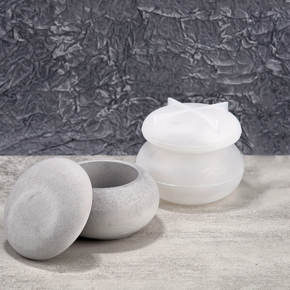 Silicone Mold DIY Crystal Glue Jar Storage Jar Mold