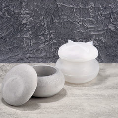 Silicone Mold DIY Crystal Glue Jar Storage Jar Mold