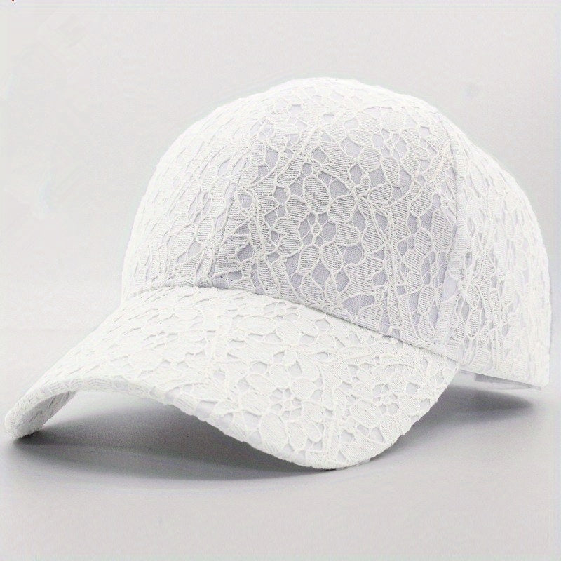 Solid Lace Baseball Cap Lightweight Women Embroidery Baseball Cap