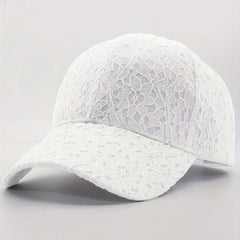 Solid Lace Baseball Cap Lightweight Women Embroidery Baseball Cap