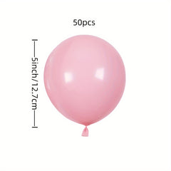 50pcs Macaron Latex Party Balloon 12 7 Cm with Ribbon