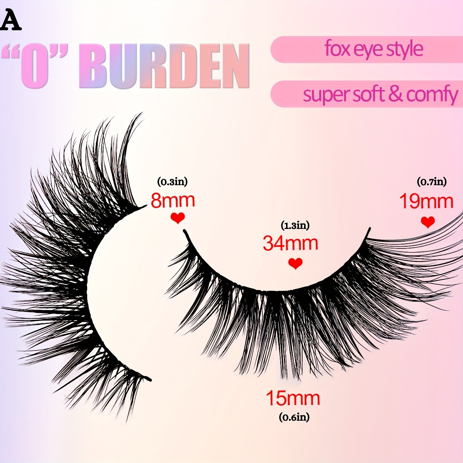 5 Pairs Cat Eye Lashes Natural Imitated Faux Mink False Eyelashes