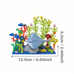 Vivid Underwater Building Blocks Set - Coral Reefs & Treasure