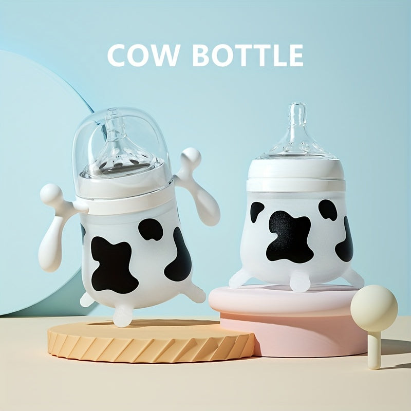 Silicone Newborn Baby Feeding Bottle Anti-fall Anti-flatulence Anti-choking